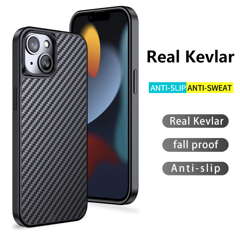 For iPhone 13 6.1 inch Kevlar Fiber TPU Drop-resistant Phone Cover Magnetic Protective Back Case For iPhone 13 6.1 inch Kevlar Fiber TPU Drop-resistant Phone Cover Magnetic Protective Back Case